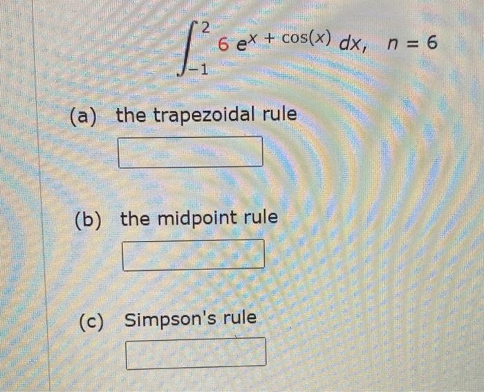 Need Help Subm Anw Road My Notes 3 1 3 Points Details Scalcet9 7 7 011 Use The Trapezoidal Rule The Midpoint Rule 2
