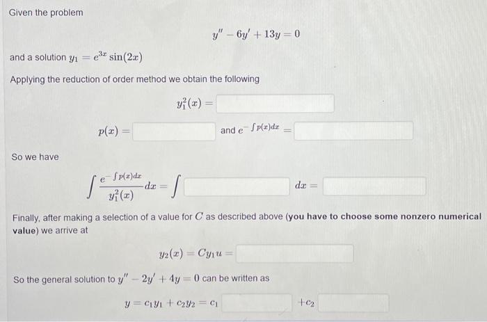 1 Point Given A Second Order Linear Homogeneous Differential Equation Az R Y A1 X Y Ao X Y 0 We Know That A Fun 2