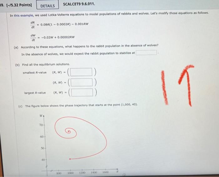 19 5 32 Points Details Scalcet9 9 6 011 In This Example We Used Lotka Volterra Equations To Model Populations Of 1