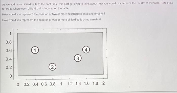 As We Add More Billiard Balls To The Pool Table This Part Gets You To Think About How You Would Characterize The State 1