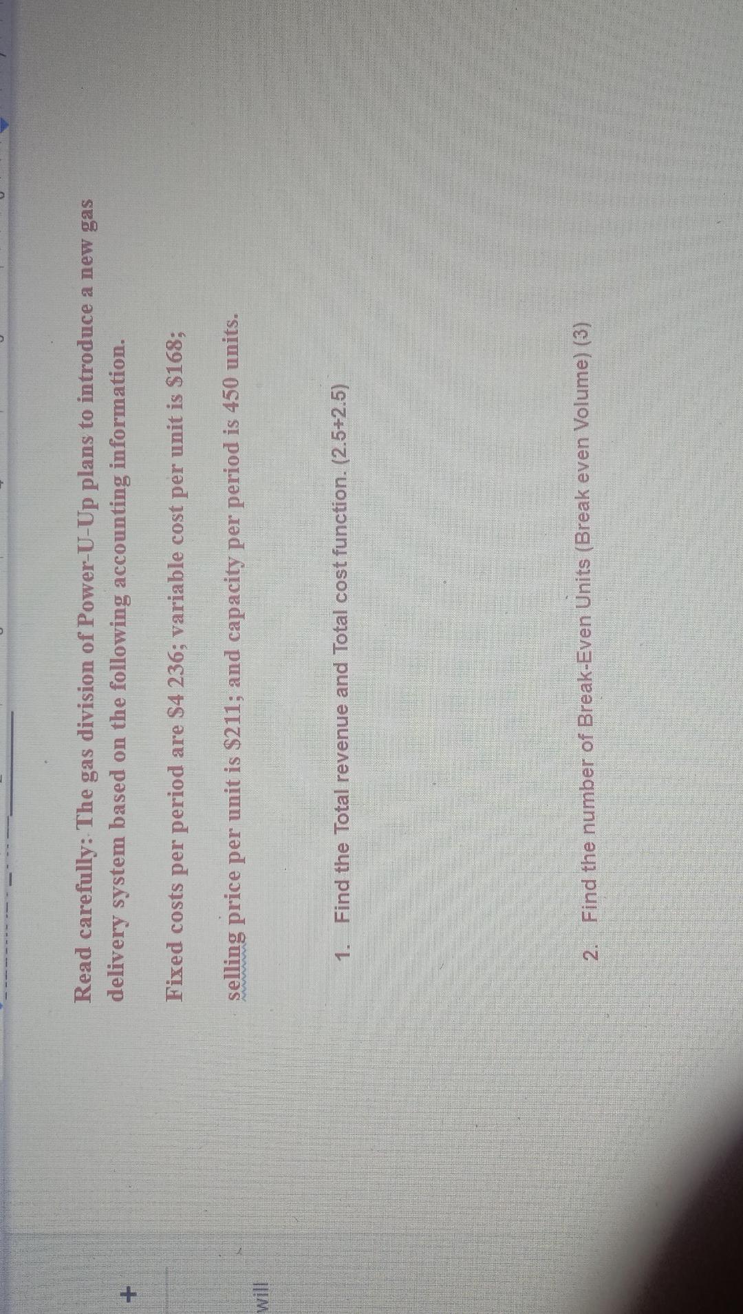 Will Read Carefully The Gas Division Of Power U Up Plans To Introduce A New Gas Delivery System Based On The Following 1