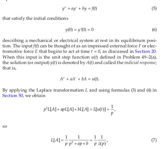 7 As We Know From Section 20 The Forced Vibrations Of An Undamped Spring Mass System Are Described By The Differential 2