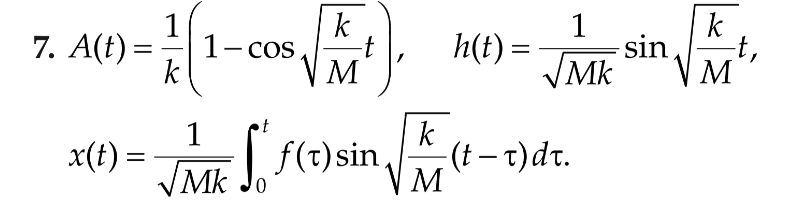 7 As We Know From Section 20 The Forced Vibrations Of An Undamped Spring Mass System Are Described By The Differential 3