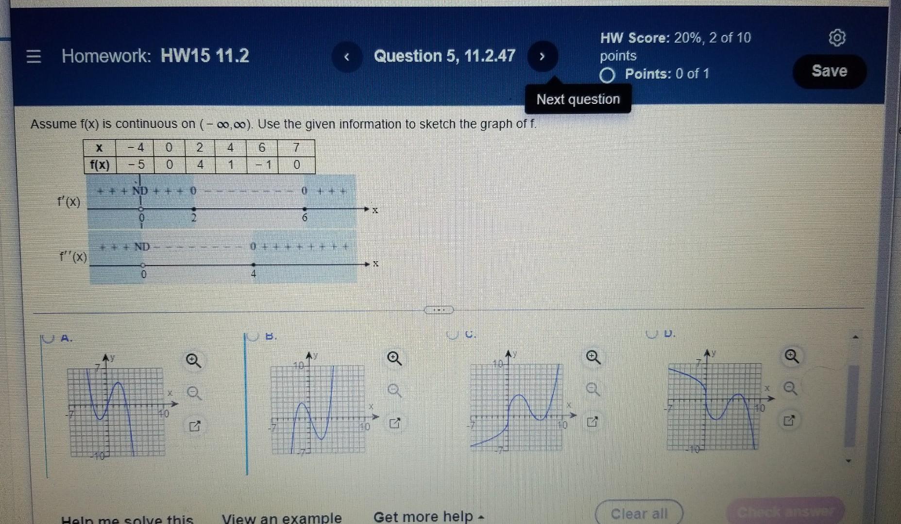 Homework Hw15 11 2 Find The X And Y Coordinates Of All Inflection Points 9 5 F X X 2 Oa The Inflection Point S Is 3
