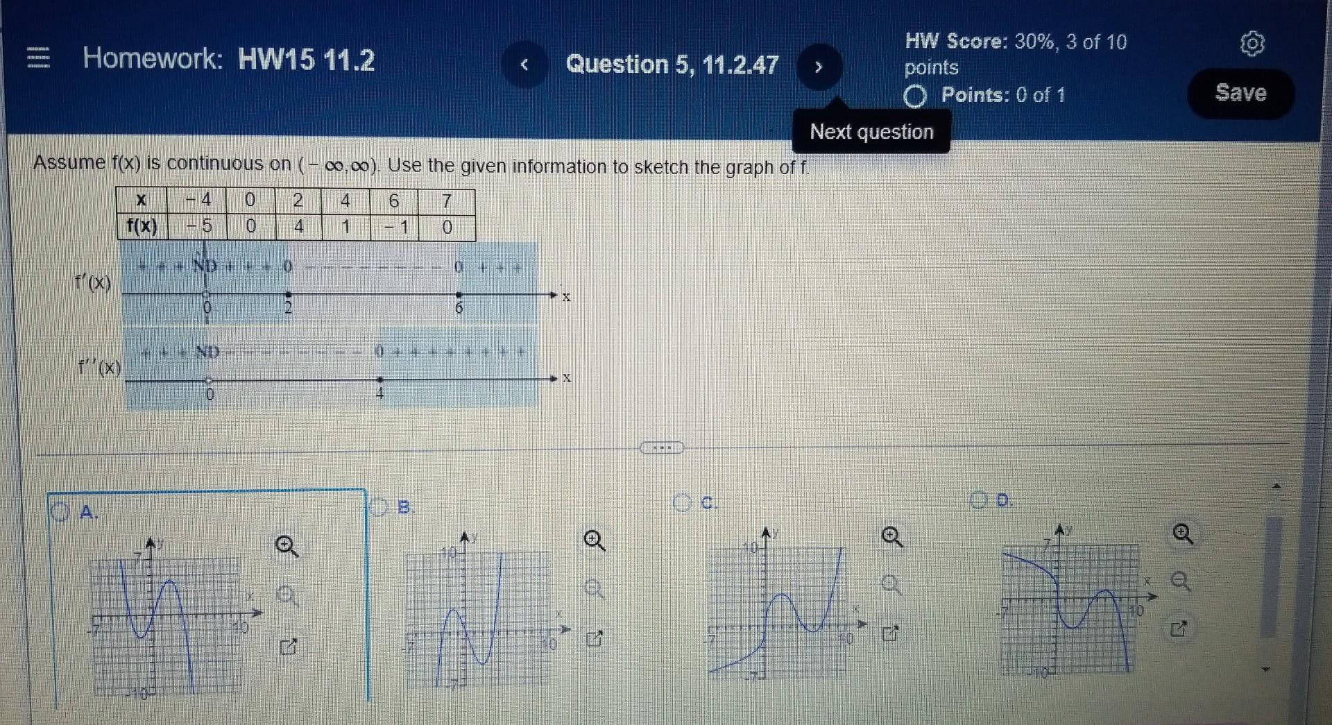 Homework Hw15 11 2 Question 4 11 2 33 Part 1 Of 3 Hw Score 30 3 Of 10 Points O Points 0 Of 1 Oa Find The Interval 2