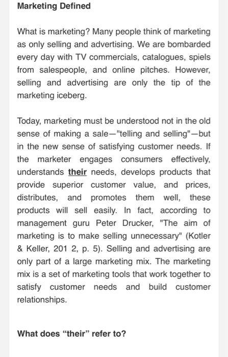 Marketing Defined What Is Marketing Many People Think Of Marketing As Only Selling And Advertising We Are Bombarded Ev 1