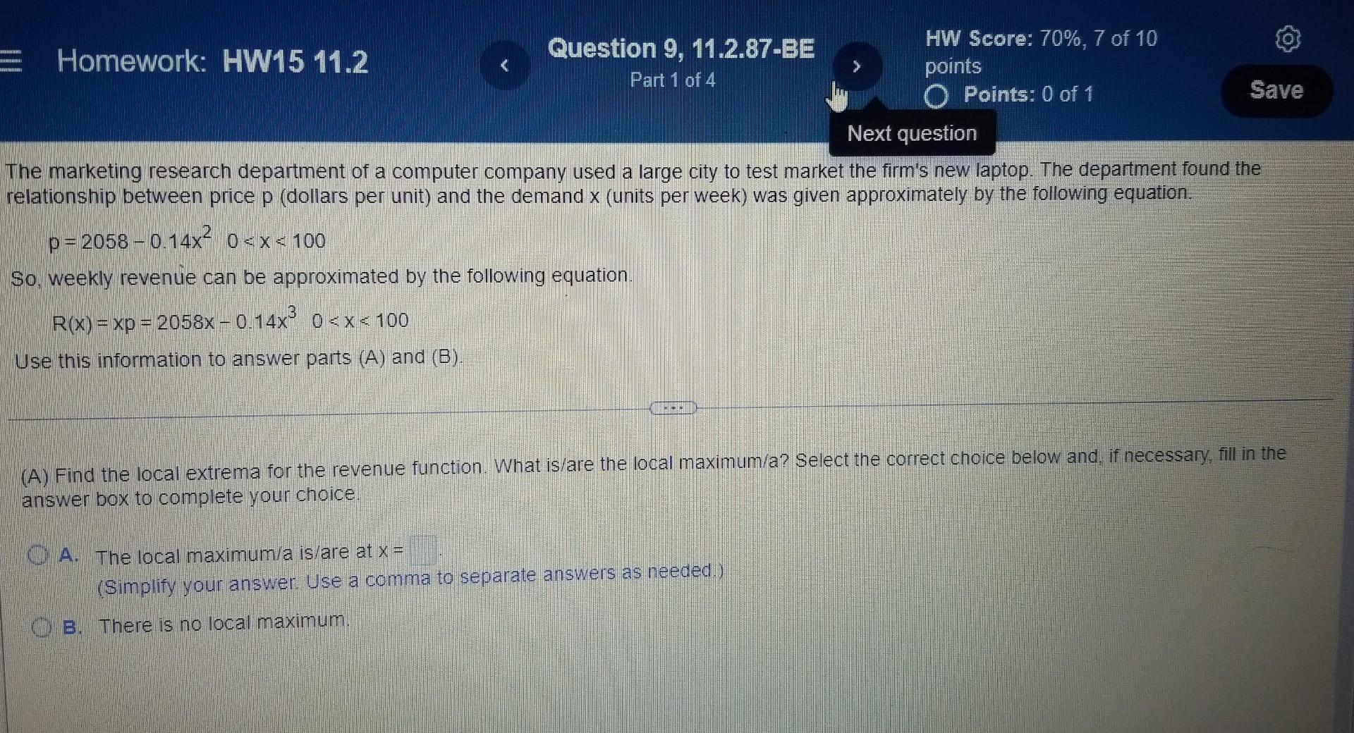 E Homework Hw15 11 2 Use The Graph Of F X To Discuss The Graph Of Y F X Organize Your Conclusions In A Table And 2