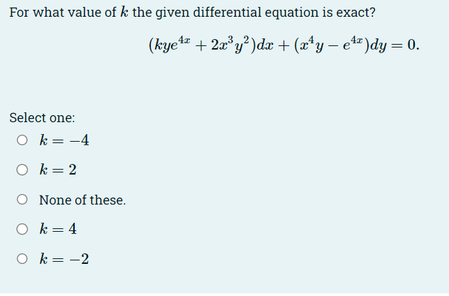 Question 5 Points Solution Of The Following Separable De Is Select One O None Of These O 5 Ln Y 3 Ln X C 3 2