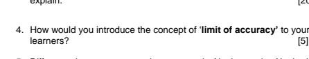 Explai 4 How Would You Introduce The Concept Of Limit Of Accuracy To Your Learners 5 1