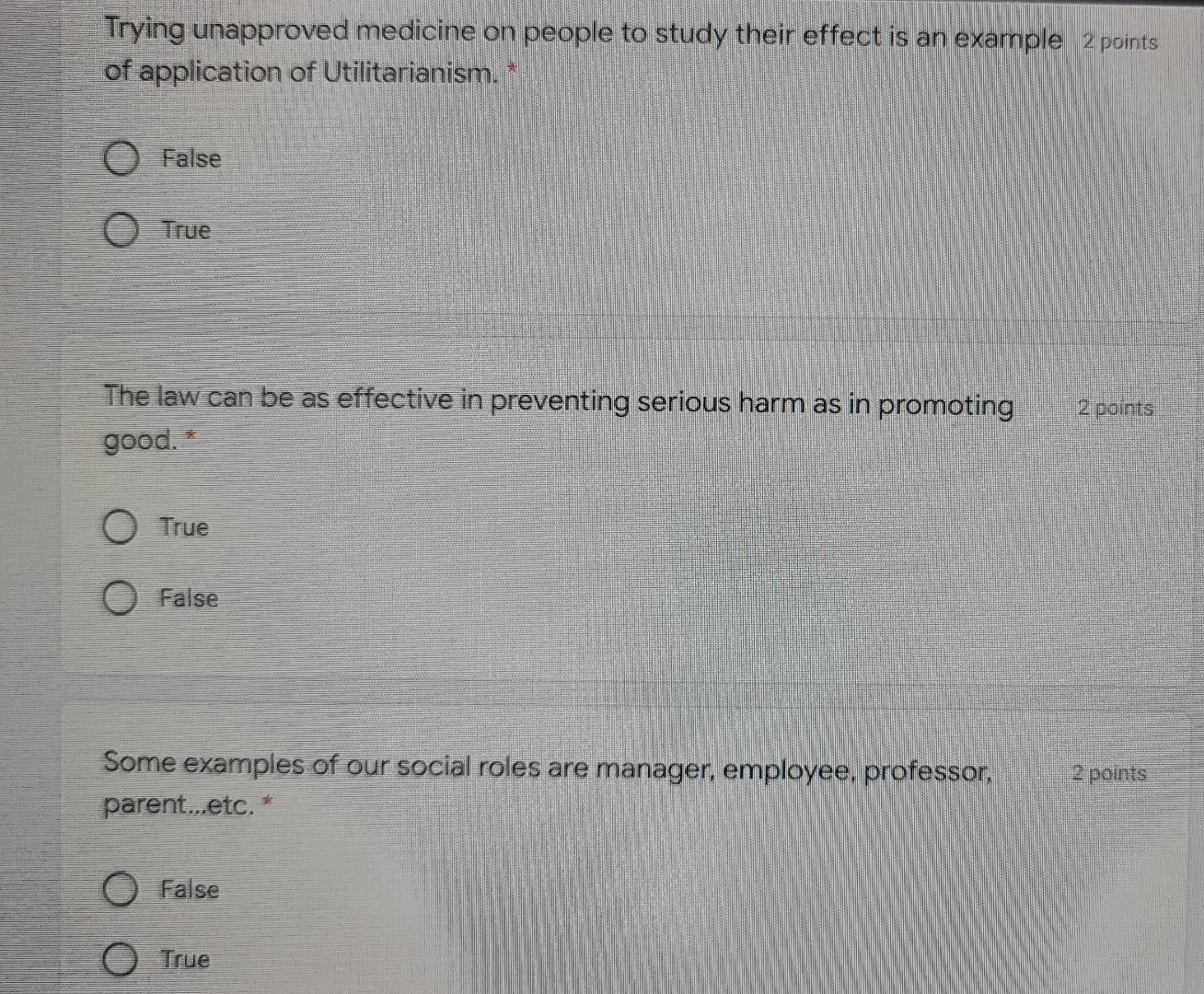 Trying Unapproved Medicine On People To Study Their Effect Is An Example 2 Points Of Application Of Utilitarianism O Fa 1