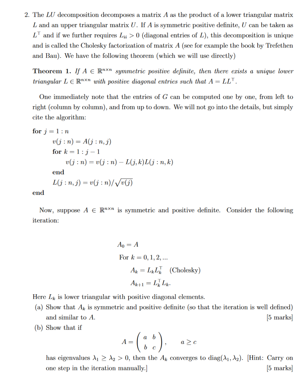 2 The Lu Decomposition Decomposes A Matrix A As The Product Of A Lower Triangular Matrix L And An Upper Triangular Matr 1