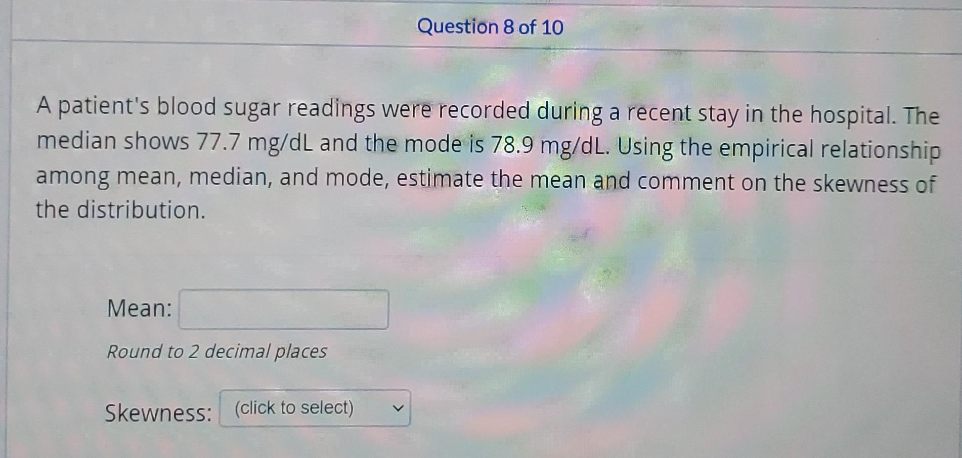 Question 1 Of 10 The Following Table Lists The Weights In Pounds For 86 Male And Female Participants At A Health Fair W 8