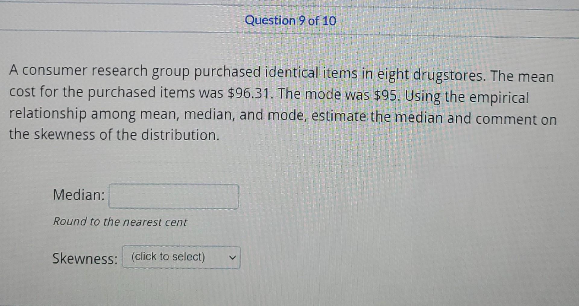 Question 1 Of 10 The Following Table Lists The Weights In Pounds For 86 Male And Female Participants At A Health Fair W 9