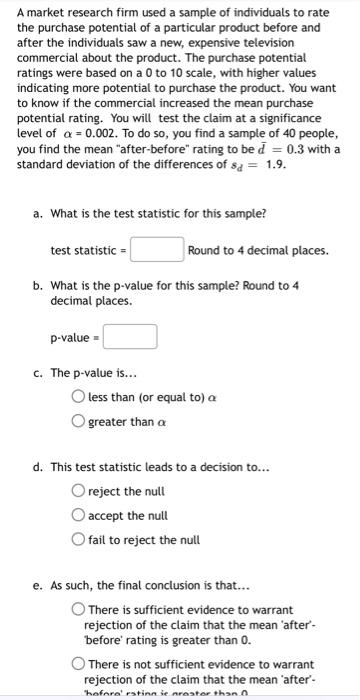 You Wish To Test The Following Claim H At A Significance Level Of A 0 02 For The Context Of This Problem Hd 121 Wh 2