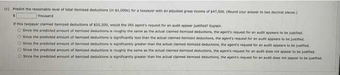 To The Internal Revenue Service The Reasonableness Of Total Itemized Deductions Depends On The Taxpayer S Adjusted Gros 3