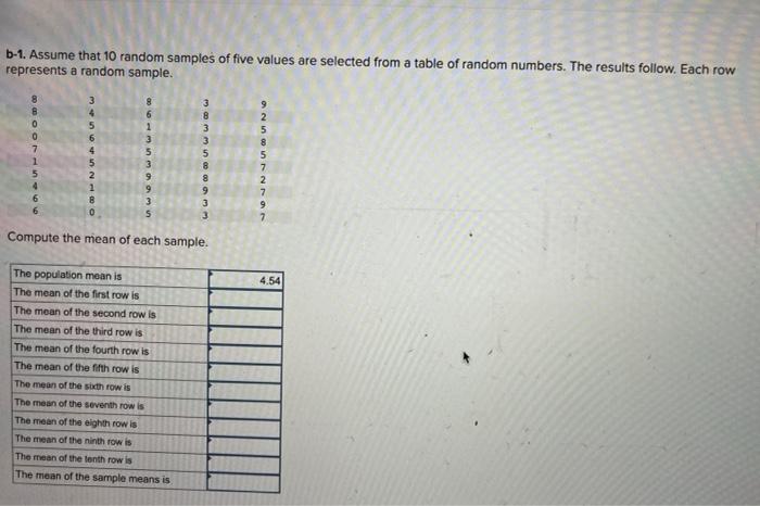 Appendix B 4 Is A Table Of Random Numbers That Are Uniformly Distributed Hence Each Digit From 0 Through Including 9 1