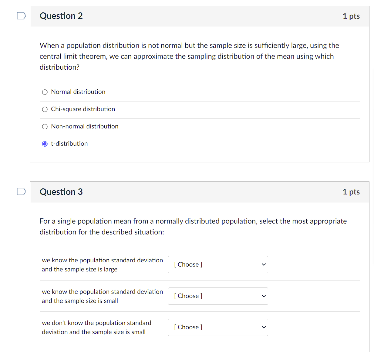 U Question 2 When A Population Distribution Is Not Normal But The Sample Size Is Sufficiently Large Using The Central L 1