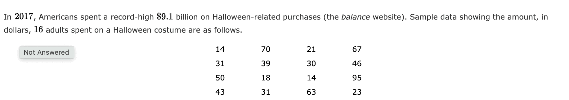 In 2017 Americans Spent A Record High 9 1 Billion On Halloween Related Purchases The Balance Website Sample Data Sh 1