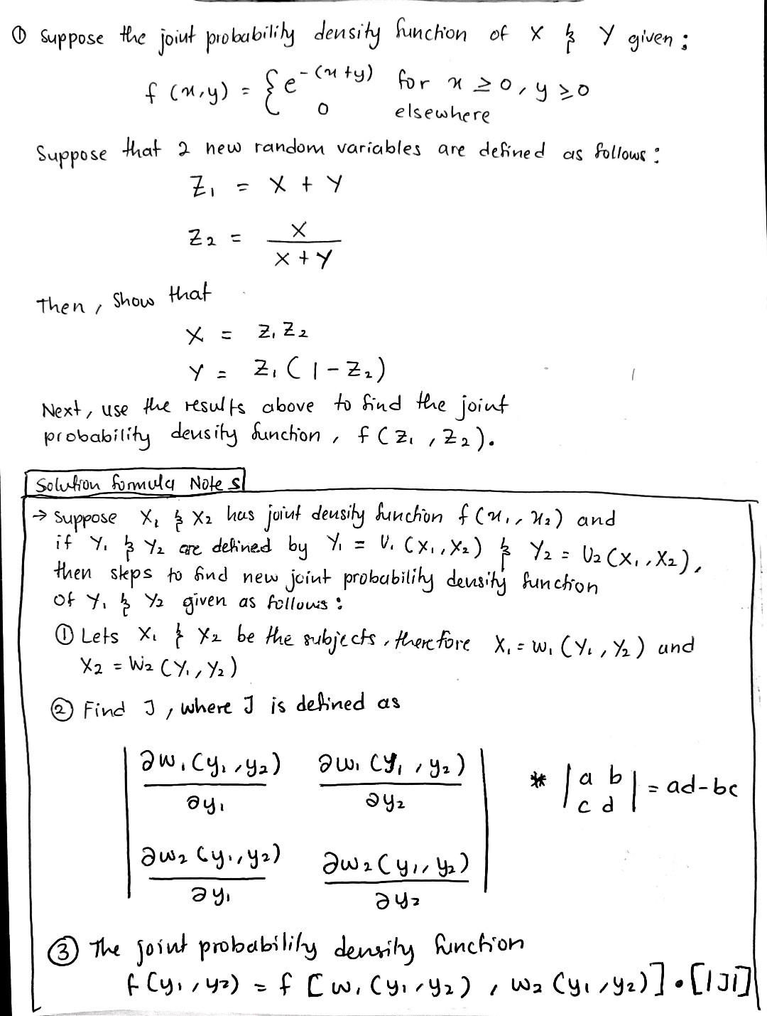 Suppose The Joint Probability Density Function Of X Y Given Nty For X 0 F X Y Elsewhere That 2 New Random V 1