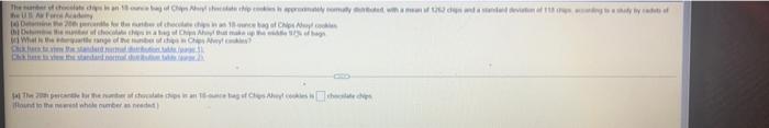 The Under Of Chocolate Chips In An 18 Ounce Bag Of Chips Ahy She Chip Cookies Is Approately Omaly Ted With A Man Of 1262 1