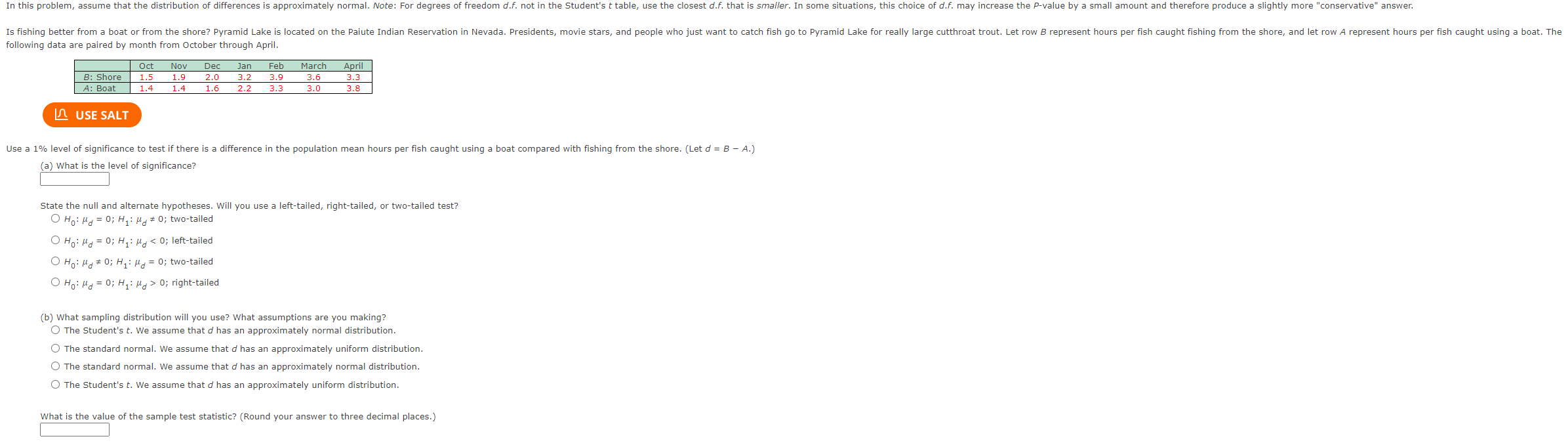 In This Problem Assume That The Distribution Of Differences Is Approximately Normal Note For Degrees Of Freedom D F 1