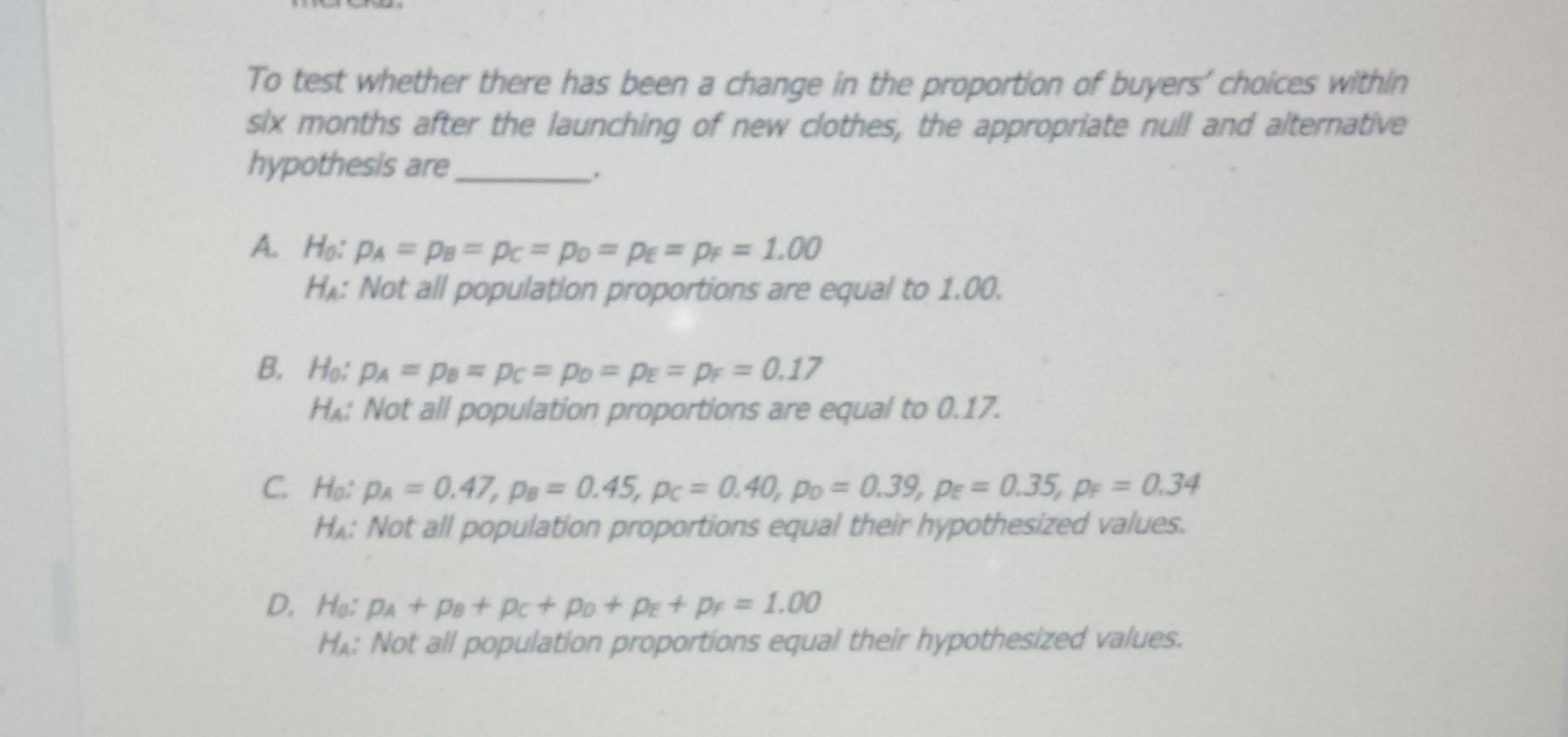 A Department Store Has Recently Launched New Sets Of Clothes The Store Manager Initially Believes That Each Set Of Clot 2