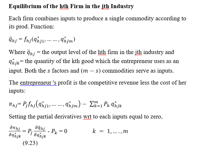 Multimarket Production And Exchange Derive Excess Demand Functions For The Inputs And Output Of A Representative Firm Wi 1