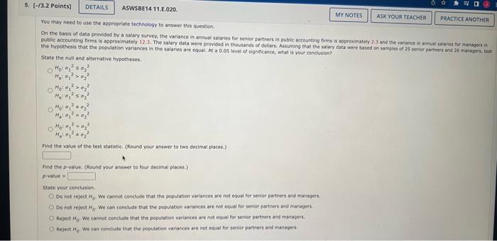 5 3 2 Points Details Aswsbe14 11 E 020 You May Need To Use The Appropriate Technology To Answer This Question On 1