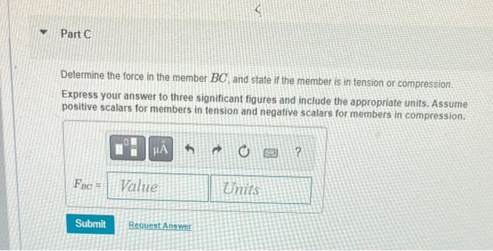Determine The Force In Members Bc Cf And Fe State If The Members Are In Tension Or Compression Take That P 520 Lb An 2