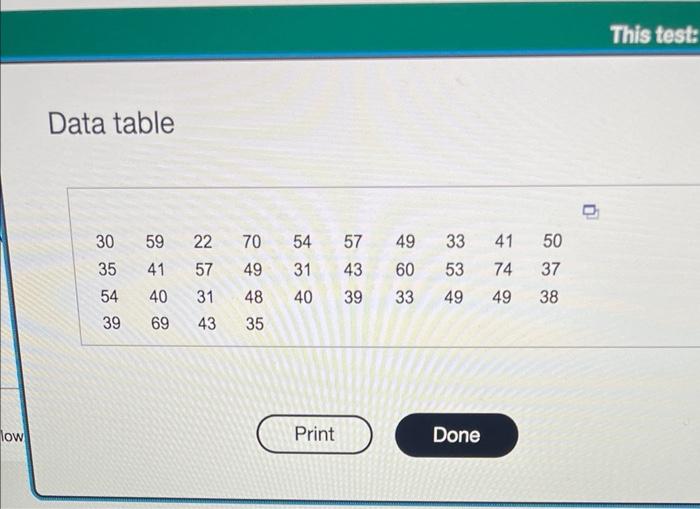 Nd B Center Ons Or Test Midterm Ch 1 6 Complete The Table Below 30 The Following Data Show The Ages Of Recent Award 2