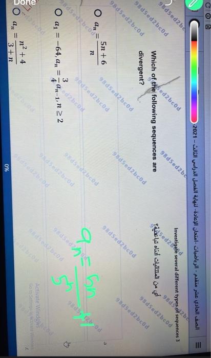 98d5ed2be 98d5ed2bc0d 98d5ed2bc0d O An Rd5ed2bcod 5n 6 N 2 Bedd An Ed2bc0d Which Of The Following Sequences Are Diver 1