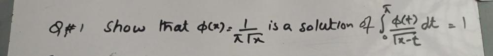 Of A De 1 Show That X Is A Solution Of T Dt 1 Xx 1