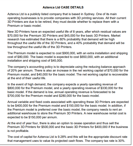 Aztenca Ltd Case Details Aztenca Ltd Is A Publicly Listed Company That Is Based In Sydney One Of Its Main Operating Bus 1