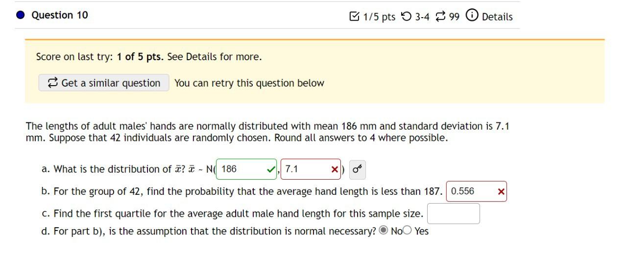 Question 10 Score On Last Try 1 Of 5 Pts See Details For More Get A Similar Question You Can Retry This Question Belo 1