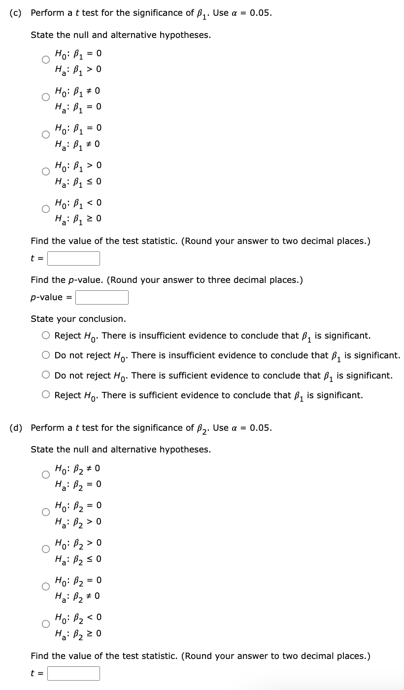 3 The Following Estimated Regression Equation Based On 10 Observations Was Presented Y 29 1470 0 5901x1 0 4960x2 2