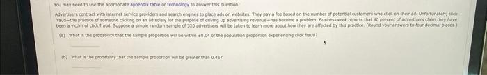 You May Need To Use The Appropriate Appendix Table Or Technology To Answer This Question Advertisers Contract With Inter 1