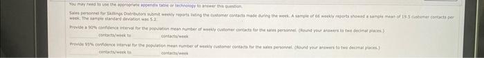 You May Need To Use The Appropriate Appendis Table Or Technology To Answer This Question Sales Personnes For Salings Dis 1