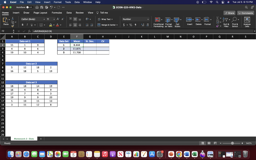 Excel File Edit View Insert Format Tools Data Window Help Autosave Off Ne G Home Insert Draw Page Layout F2 Past 1