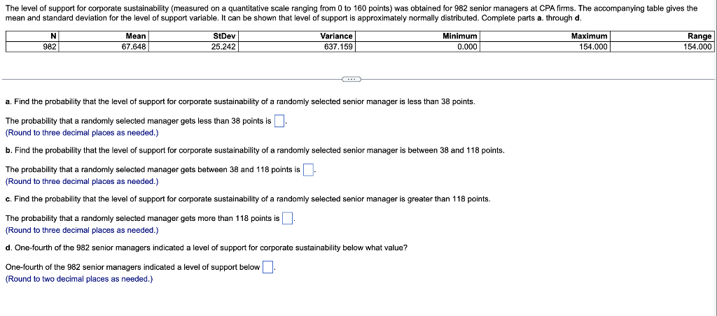 The Level Of Support For Corporate Sustainability Measured On A Quantitative Scale Ranging From 0 To 160 Points Was Ob 1