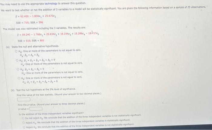 You May Need To Use The Appropriate Technology To Answer This Question We Want To Test Whether Or Not The Addition Of 3 1