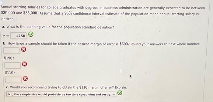 Annual Starting Salaries For College Graduates With Degrees In Business Administration Are Generally Expected To Be Betw 1