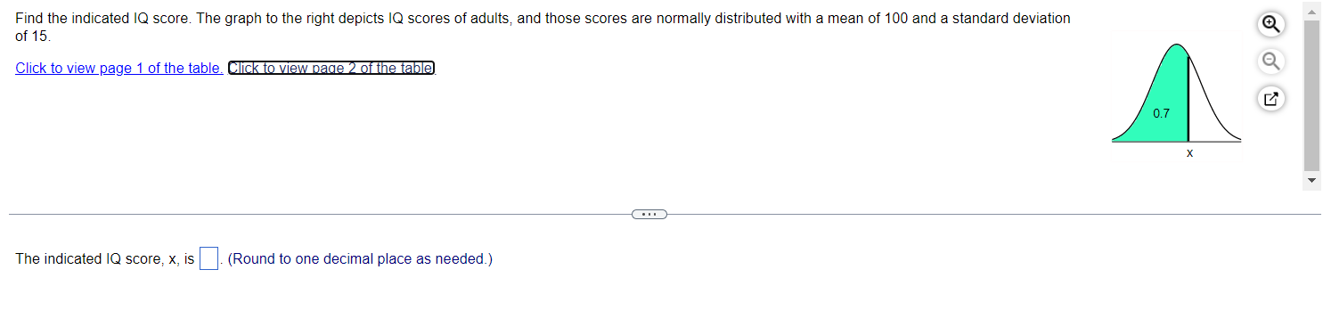 Find The Indicated Iq Score The Graph To The Right Depicts Iq Scores Of Adults And Those Scores Are Normally Distribut 1