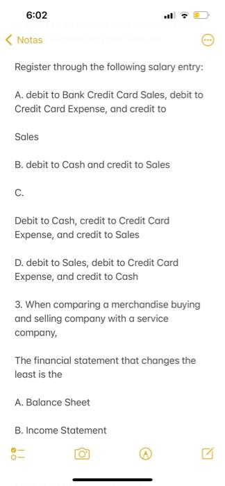 6 02 Notas Multiple Choice Questions Under The Gross Method For Sales Registration Merchandise Inventory With A Price 2