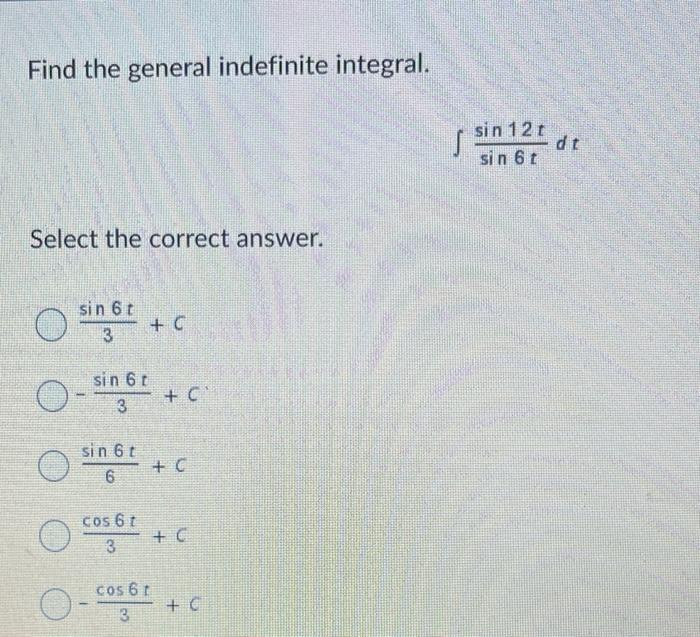 Use Part 1 Of The Fundamental Theorem Of Calculus To Find The Derivative Of The Function Select The Correct Answer Odg 2