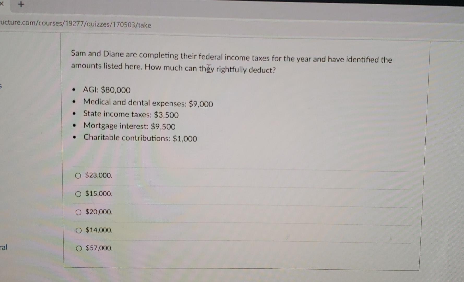 Ucture Com Courses 19277 Quizzes 170503 Take Sam And Diane Are Completing Their Federal Income Taxes For The Year And 1