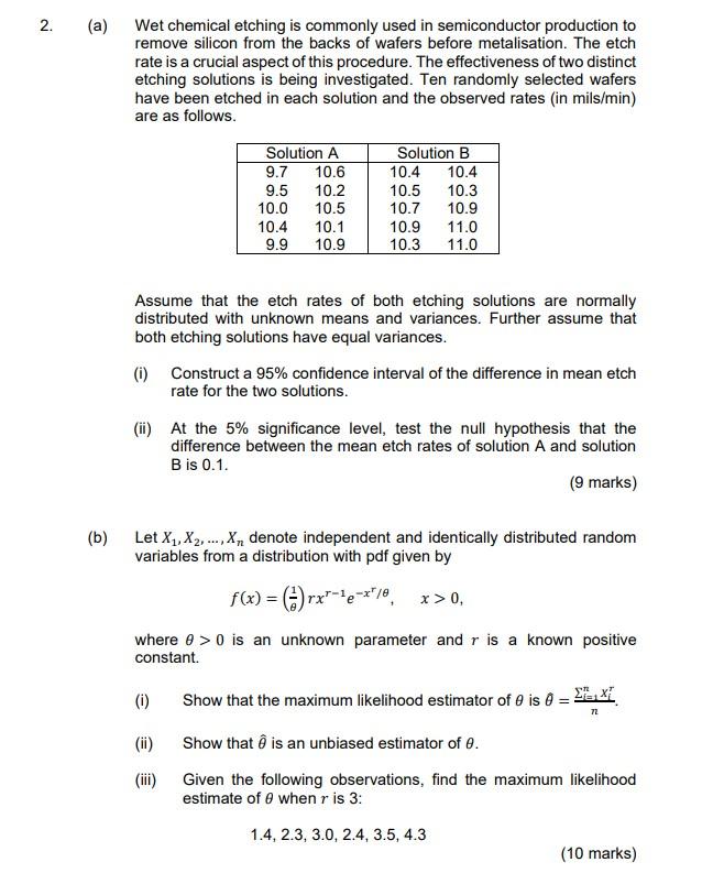 2 A B Wet Chemical Etching Is Commonly Used In Semiconductor Production To Remove Silicon From The Backs Of Wafers 1
