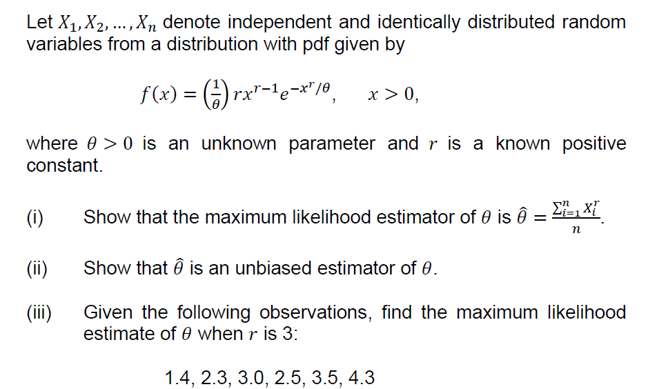 Let x x xn denote independent and identically distributed