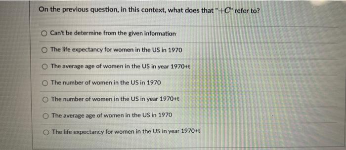 On The Previous Question In This Context What Does That C Refer To O Can T Be Determine From The Given Information 1