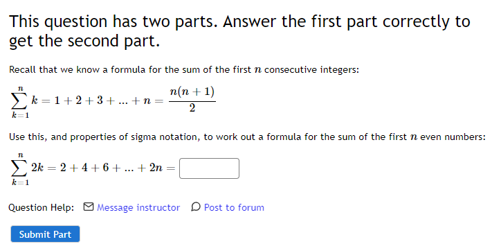 This Question Has Two Parts Answer The First Part Correctly To Get The Second Part Recall That We Know A Formula For T 1
