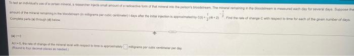 To Test An Indhu S Use Of A Certas Mineral A Researcher Ejaca Smat Amount Of A Radioactive Form Of That Mineral Into Th 1